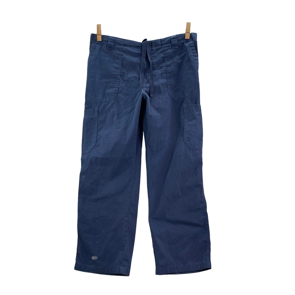 Carhartt Scrub Pants Women XL Navy Blue Ripstop Cargo Utility Drawstring Pockets